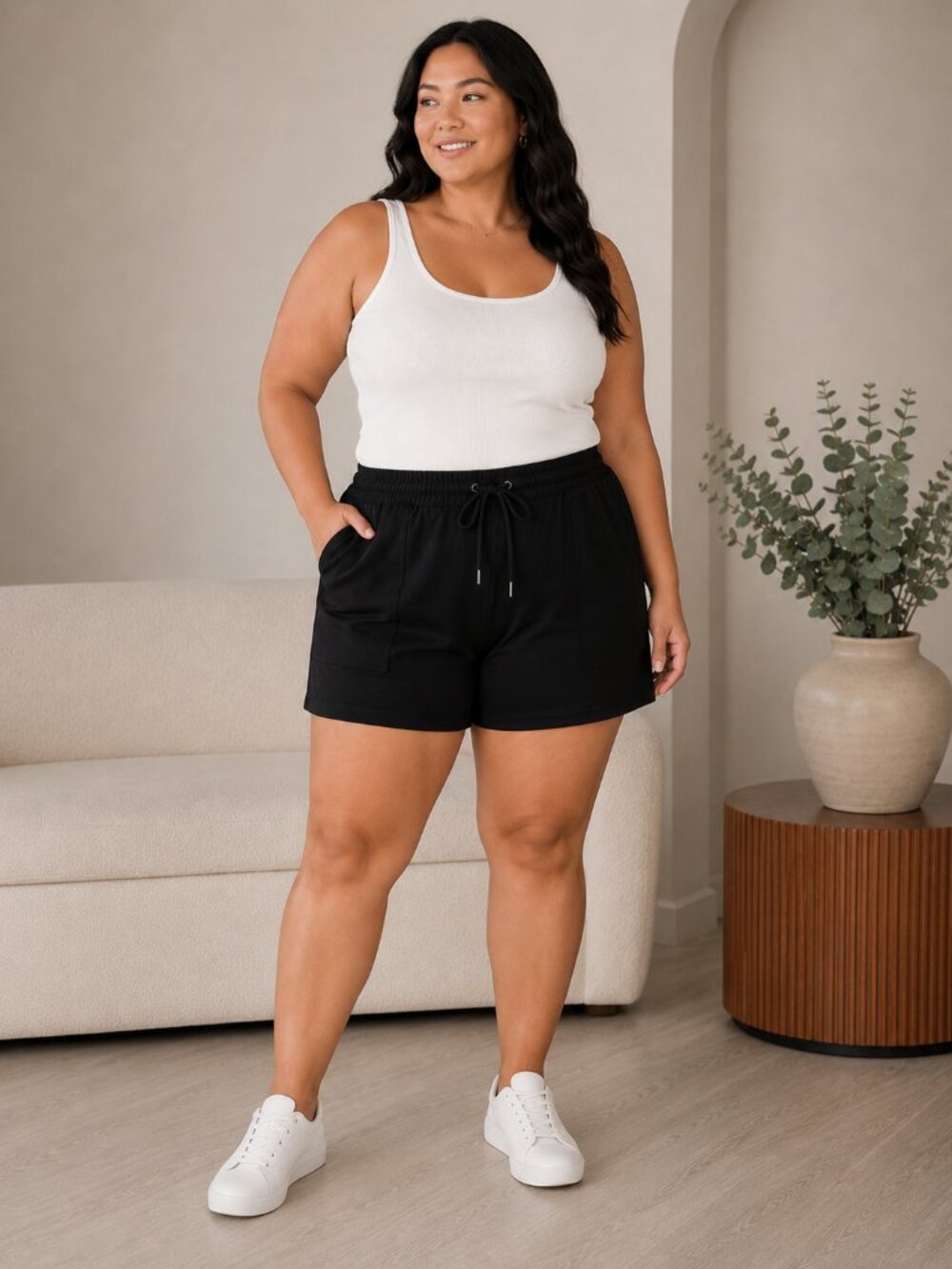 BANANA REPUBLIC XXL Black Drawstring Shorts - EUC
